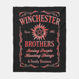Winchester Brothers Seit 1983 (rot) Fleecedecke