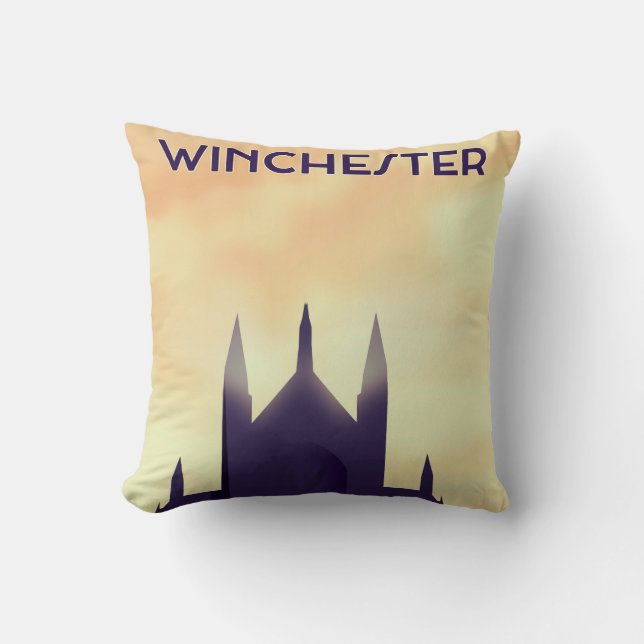 Winchester Cathedral Reiseplakat Kissen (Vorderseite)