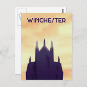 Winchester Cathedral Reiseplakat Postkarte (Vorne/Hinten)