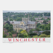 Winchester Cathedral View Teetuch Geschirrtuch (Horizontal)