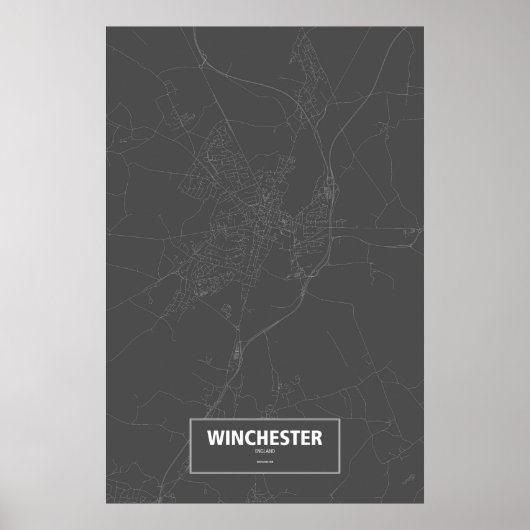 Winchester, England (schwarz weiß) Poster (Vorne)