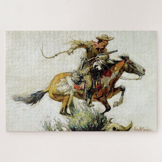 "Winchester Horse and Rider" von Philip R Goodwin Puzzle (Horizontal)