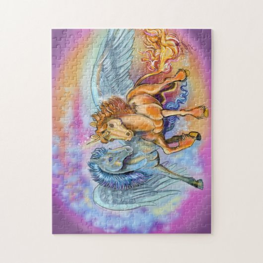 Wind and Flame unicorn pegasus~puzzle Puzzle (Vertikal)