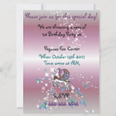 Wind and Wings Pegasus BIRTHDAY BABY SHOWER Einladung (Rückseite)