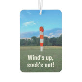 Wind auf, Sock's out, Foto, Funny, Aviation, Cool Autolufterfrischer (Rückseite)