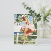 Wind auf Zaun Button Up Postkarte (Stehend Vorderseite)