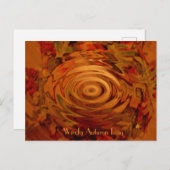 Wind Autumn Day Postcard Postkarte (Vorne/Hinten)