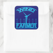 Wind Bauer Quadratischer Aufkleber (Tasche)