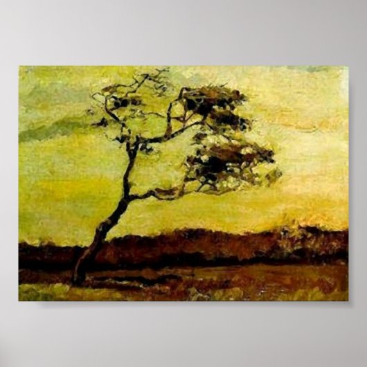 Wind-Beaten Tree (F10) Van Gogh Fine Art Poster (Vorne)