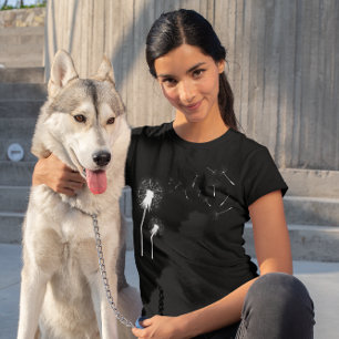 Wind blasen Dandelion Samen natürliche Blütenblüte T-Shirt
