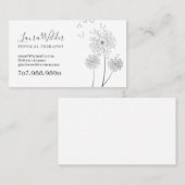 Wind Blown Blume Physikaltherapeutische Therapie Visitenkarte (Vorne/Hinten)