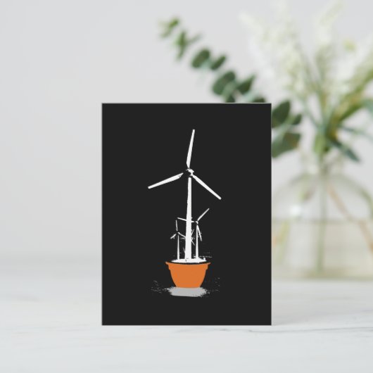 Wind Blume Power Postkarte (Stehend Vorderseite)