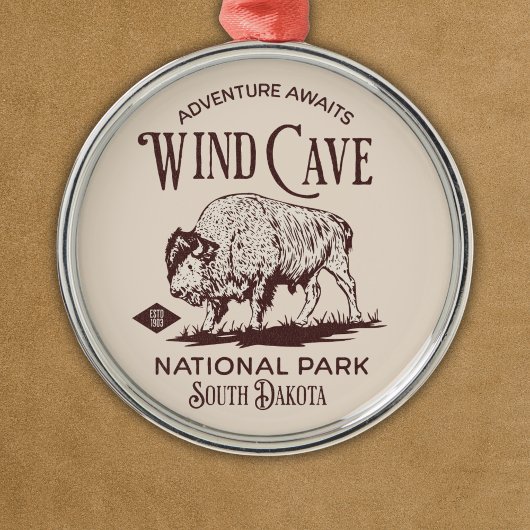 Wind Cave National Park - Hiking Lovers Gift Ornament Aus Metall