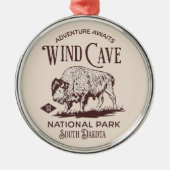 Wind Cave National Park - Hiking Lovers Gift Ornament Aus Metall (Vorne)