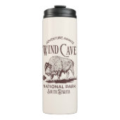 Wind Cave National Park Retro Wildlife Design Thermosbecher (Vorderseite)