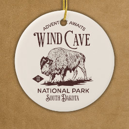 Wind Cave National Park South Dakota Keramik Ornament