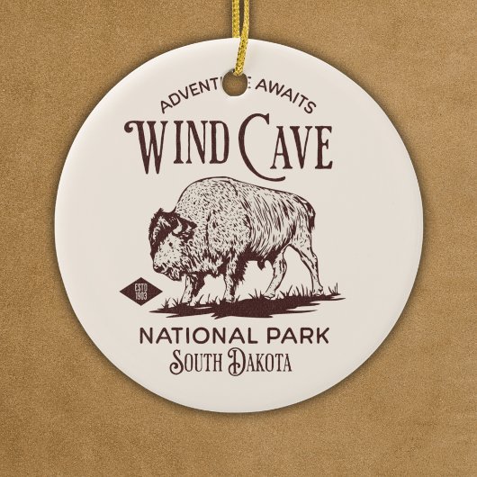 Wind Cave National Park South Dakota Keramik Ornament