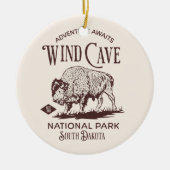 Wind Cave National Park South Dakota Keramik Ornament (Vorne)