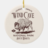 Wind Cave National Park South Dakota Keramik Ornament (Hinten)