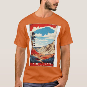 Wind Cave National Park South Dakota USA Vintag T T-Shirt