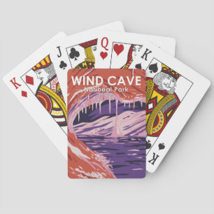 Wind Cave National Park South Dakota Vintage Spielkarten
