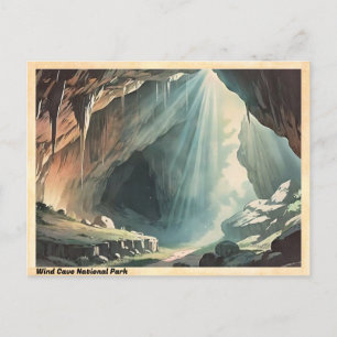 Wind Cave National Park Vintage Postkarte