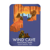Wind Cave National Park Wanderposter. Magnet (Vertikal)