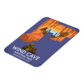 Wind Cave National Park Wanderposter. Magnet (Linke Seite)