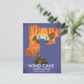 Wind Cave National Park Wanderposter. Postkarte (Stehend Vorderseite)