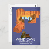 Wind Cave National Park Wanderposter. Postkarte (Vorne/Hinten)