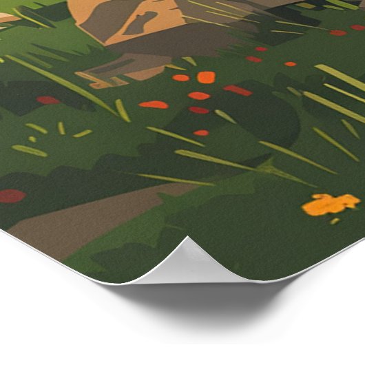 Wind Cave Nationalpark Bison South Dakota Poster (Ecke)