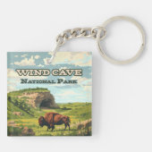 Wind Cave Nationalpark Bison South Dakota Schlüsselanhänger (Rückseite)