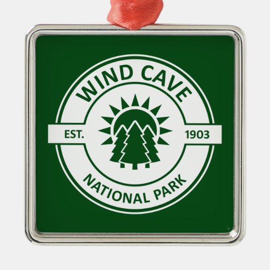 Wind Cave Nationalpark Ornament Aus Metall (Vorne)