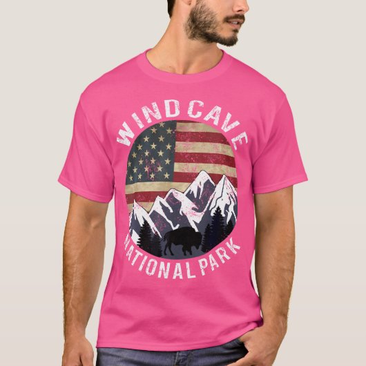 Wind Cave Nationalpark Shirt Camping Süd Dakota (Vorderseite)