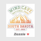 Wind Cave Nationalpark Süd Dakota Aufkleber (Blatt)