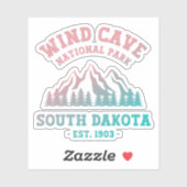 Wind Cave Nationalpark Süd Dakota Aufkleber (Blatt)