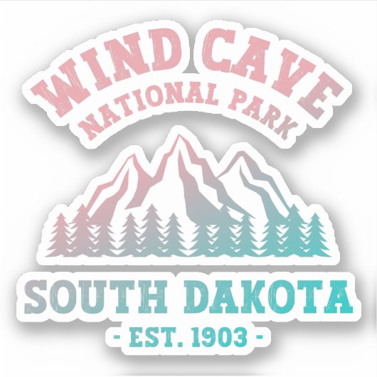 Wind Cave Nationalpark Süd Dakota Aufkleber (Vorderseite)