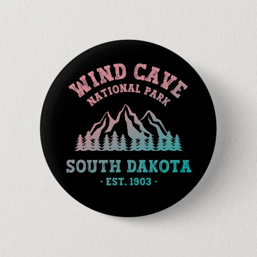 Wind Cave Nationalpark Süd Dakota Button (Vorderseite)