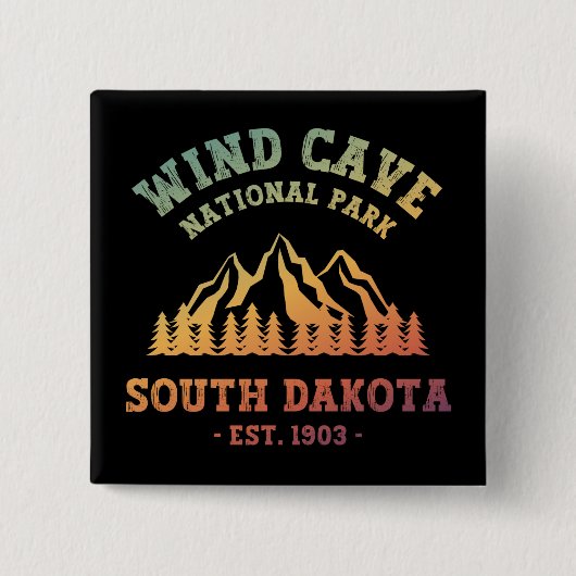 Wind Cave Nationalpark Süd Dakota Button (Vorderseite)
