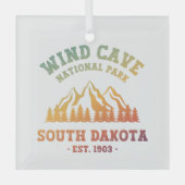 Wind Cave Nationalpark Süd Dakota Ornament Aus Glas (Vorderseite)