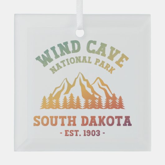 Wind Cave Nationalpark Süd Dakota Ornament Aus Glas (Vorderseite)
