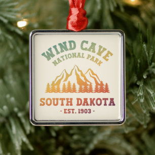 Wind Cave Nationalpark Süd Dakota Ornament Aus Metall