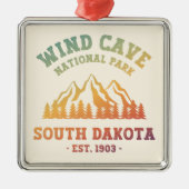 Wind Cave Nationalpark Süd Dakota Ornament Aus Metall (Vorne)