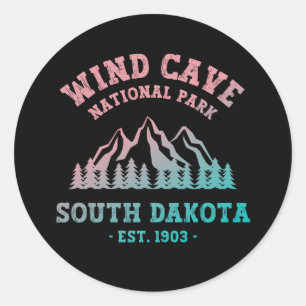 Wind Cave Nationalpark Süd Dakota Runder Aufkleber