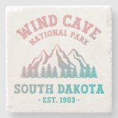 Wind Cave Nationalpark Süd Dakota Steinuntersetzer (Vorderseite)