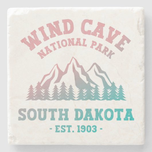 Wind Cave Nationalpark Süd Dakota Steinuntersetzer (Vorderseite)