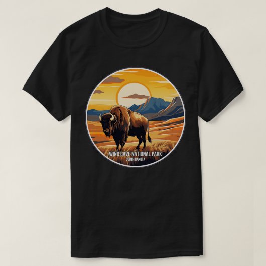 Wind Cave Nationalpark Süd Dakota T-Shirt (Design vorne)