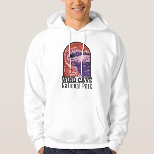 Wind Cave Nationalpark Süd Dakota Vintag Hoodie (Vorderseite)