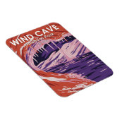 Wind Cave Nationalpark Süd Dakota Vintag Magnet (Rechte Seite)