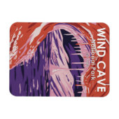 Wind Cave Nationalpark Süd Dakota Vintag Magnet (Horizontal)